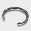 304 Stainless Steel Cuff Bangles BJEW-P192-09AS-2