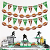 2Pcs Paper Rugby Triangle Flag Banners AJEW-SP0004-76-7