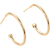 Brass Half Hoop Earrings EJEW-BC0001-03G-1