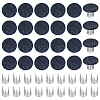 24 Bags Flat Round Cloth Cap Nail Buttons BUTT-BC0001-21F-1