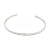 Non-Tarnish Textured 304 Stainless Steel Wrap Cuff Bangle for Women BJEW-P331-19P-2