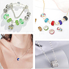 Handmade Polymer Clay Rhinestone European Large Hole Beads with Silver Color Plated Brass Cores FPDL-PA0001-02C-7