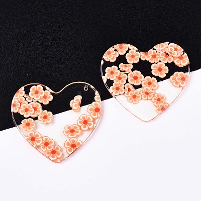 Transparent Clear Cellulose Acetate(Resin) Pendants LS-KY-T040-56D-1