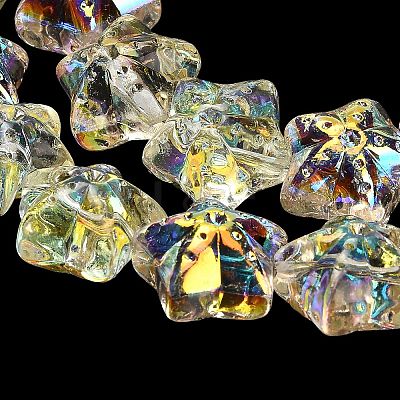 Electroplate Baking Paint Glass Beads Strands EGLA-K061-12A-AB02-1