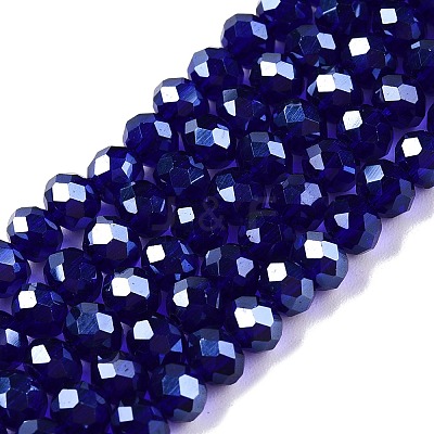 Electroplate Glass Beads Strands EGLA-A044-T4mm-A06-1