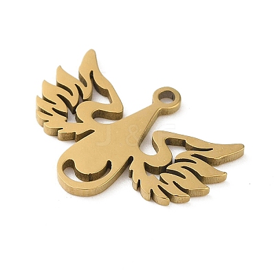 5Pcs 201 Stainless Steel Pendants STAS-B064-17G-1