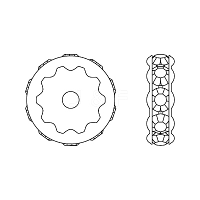 Preciosa® MAXIMA Crystal Multi-Stones Settings X-PRC-MA4-00030-G-1
