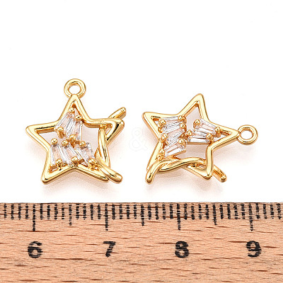 Brass Micro Pave Cubic Zirconia Pendants KK-N261-116C-G-1