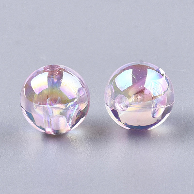 Transparent Plastic Beads OACR-S026-6mm-M-1