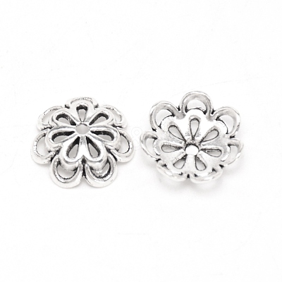Multi-Petal Tibetan Style Alloy Bead Caps FIND-WH0100-34C-AS-1