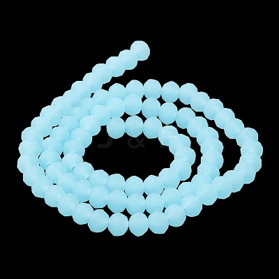 Imitation Jade Solid Color Glass Beads Strands EGLA-A034-J3mm-MD04-1