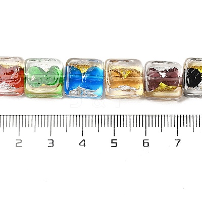 Handmade Gold Foil and Silver Foil Lampwork Beads FOIL-C001-01A-01-1