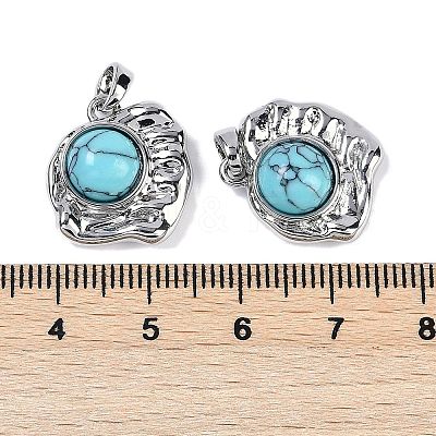 Synthetic Turquoise Pendants KK-U043-43P-B-1