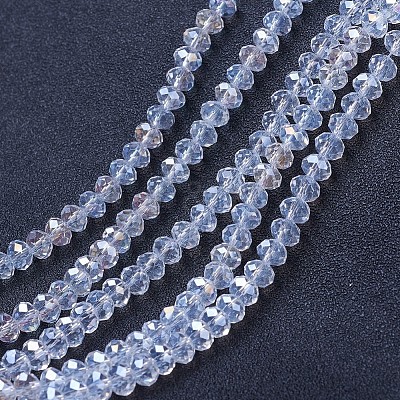 Electroplate Glass Beads Strands EGLA-A044-T8mm-B19-1