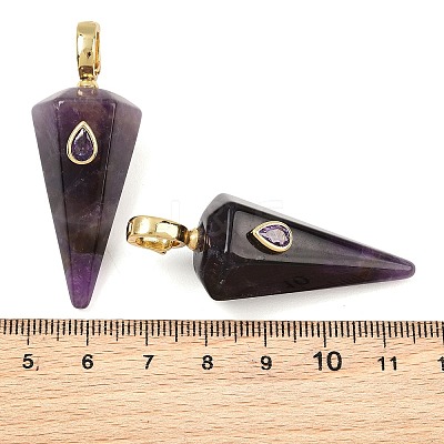 Natural Amethyst Pointed Pendants GG-CBA19F2-02G-07-1