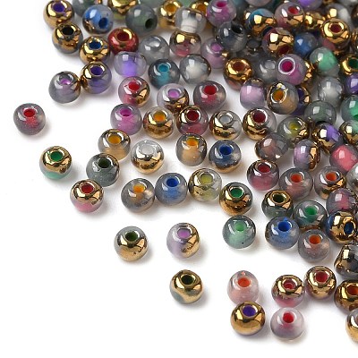 Electroplated Glass Beads GLAA-Q120-02A-1