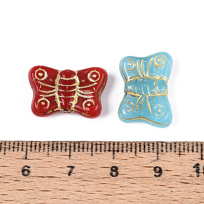 Butterfly Glass Beads GLAA-T025-58M-1
