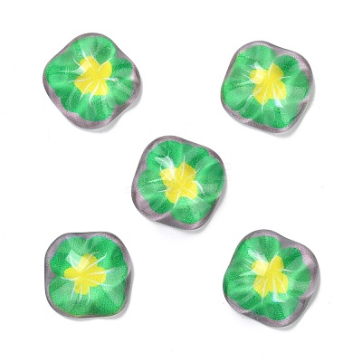 Oil Painting Style Resin Cabochons CRES-P019-01B-1