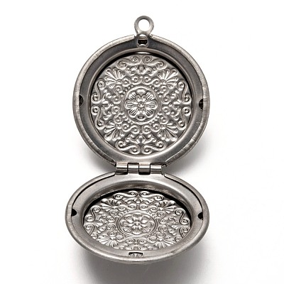 Tarnish Resistant 316 Stainless Steel Locket Pendants X-STAS-P268-10P-1
