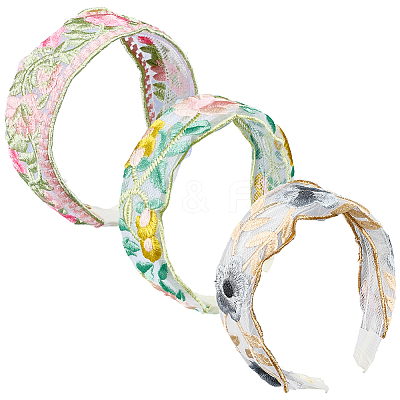 3Pcs 3 Colors Polyester Hair Bands MRMJ-CY0001-02-1