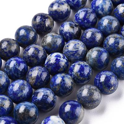 Natural Lapis Lazuli Round Bead Strands X-G-E262-01-10mm-1