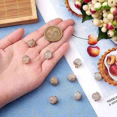 10Pcs Gemstone Charm Pendant Crystal Quartz Healing Natural Stone Pendants Buckle for Jewelry Necklace Earring Making Cra JX599A-1