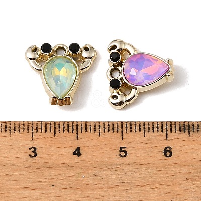 UV Plating Alloy Glass Pendants FIND-K032-13G-1