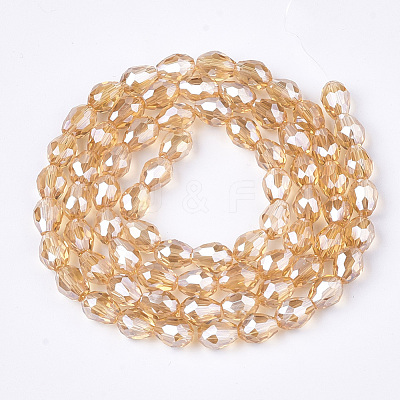 Electroplate Glass Beads Strands EGLA-T013-05J-1