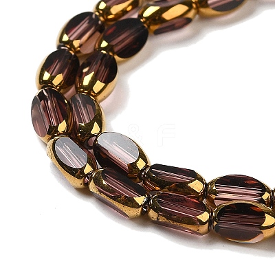 Electroplate Transparent Glass Beads Strands EGLA-Q127-A01-01D-1
