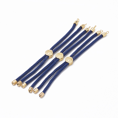 Nylon Twisted Cord Bracelet Making MAK-T003-02G-1