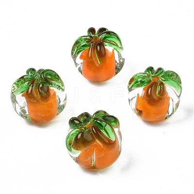 20Pcs Autumn Theme Handmade Lampwork Beads LAMP-FP0001-09-1