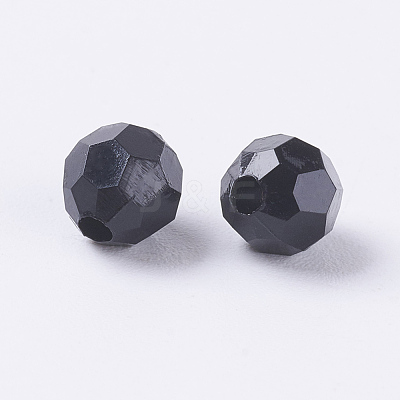 Opaque Acrylic Beads PAB6mmY-1-1