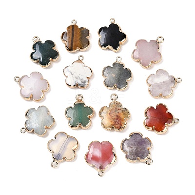 Natural & Synthetic Mixed Gemstone Pendants G-P566-01G-1