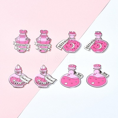 8Pcs 4 Styles Acrylic Pendants MACR-FS0001-76-1