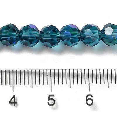 Electroplate Transparent Glass Beads Strands EGLA-A035-T6mm-L12-1