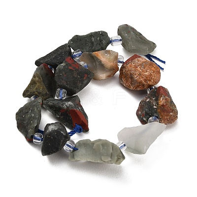 Natural African Bloodstone Beads Strands GG-CBA0B77-A09-03-1