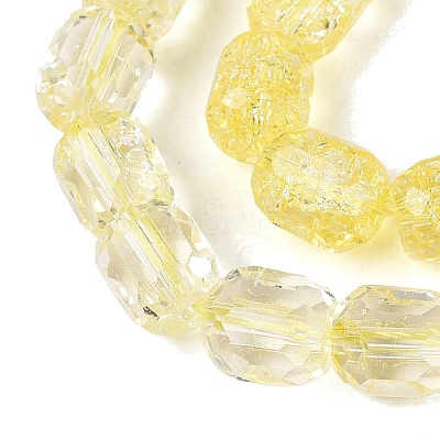 Transparent Crackle Glass Beads Strands GLAA-Q108-04A-12-1