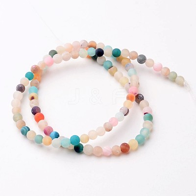 Natural Weathered Agate Beads Strands X-G-G589-4mm-17-1