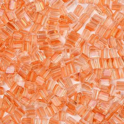 Transparent Spray Painted Glass Seed Beads SEED-L011-10A-08-1