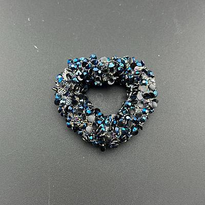 Bling Bling Resin Rhinestone Hollow Heart Beads RESI-WH0080-01J-1