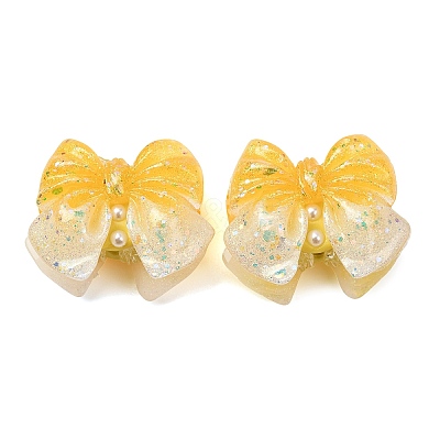 Luminous Opaque Resin & Rhinestone & Polymer Clay Beads RE-CBA1913-02G-1