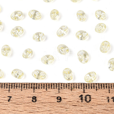 Transparent Colours Luster Glass Seed Beads SEED-N008-09F-1