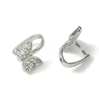 Anti-Tarnish Rhodium Plated 925 Sterling Silver Micro Pave Cubic Zirconia Pendant Bails STER-P034-13P-1