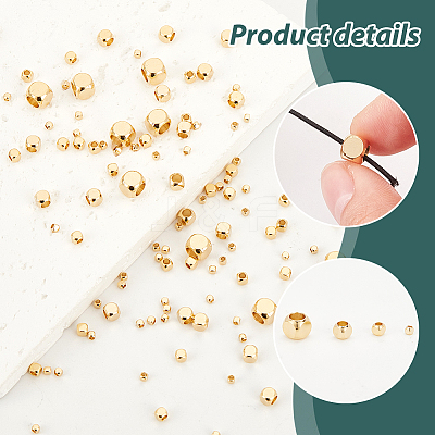 120Pcs 4 Sizes Brass Beads KK-PH0006-51-1