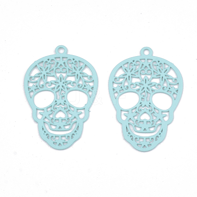 430 Stainless Steel Filigree Pendants X-STAS-S108-23C-1