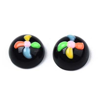 Opaque Resin Enamel Cabochons CRES-N031-010-1