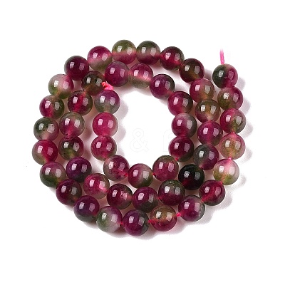 Dyed Natural White Jade Beads Strands G-T138-8mm-210-13-1