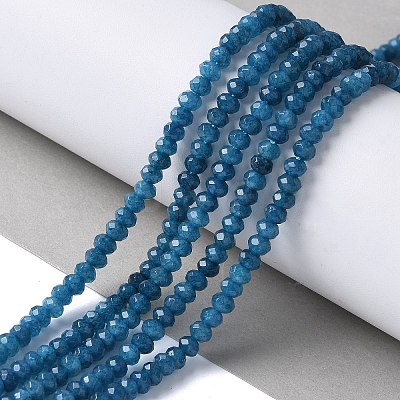 Dyed Natural Malaysia Jade Rondelle Beads Strands G-E316-2x4mm-54-1