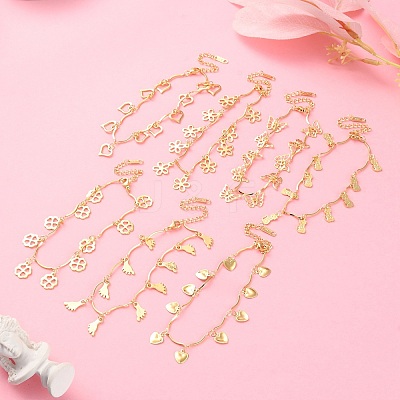 304 Stainless Steel Charm Bracelets for Woman BJEW-S157-07G-H-1
