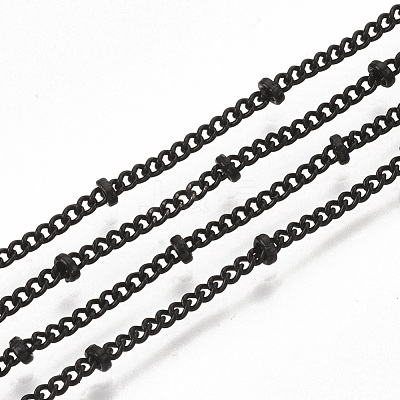 Brass Coated Iron Curb Chain Necklace Making MAK-T006-02A-1